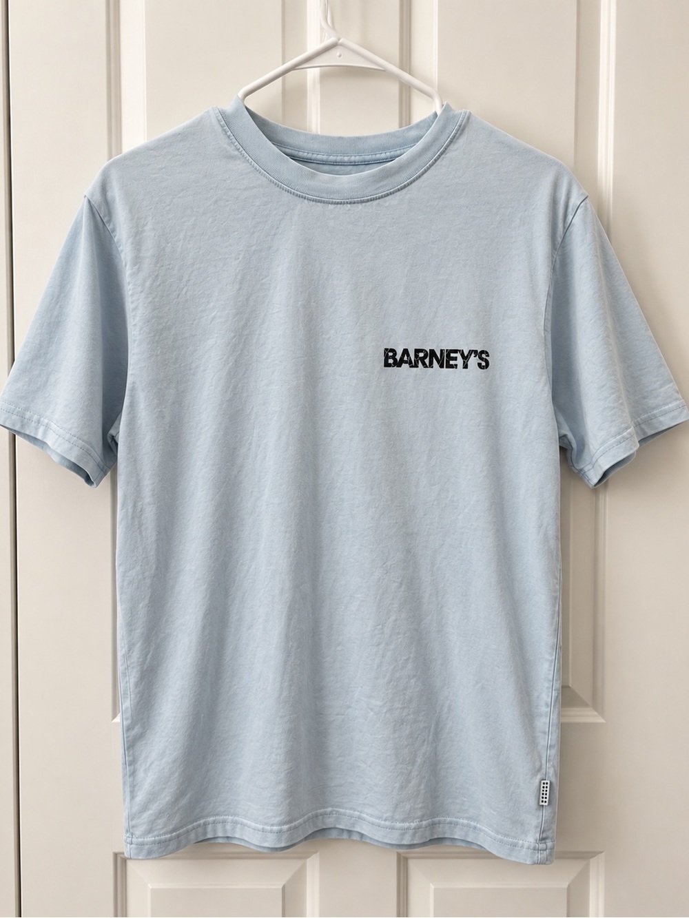 Barneys New York Light Blue Short Sleeve Logo Tee